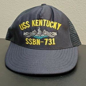 VTG USS Kentucky SSBN-731 Embroidered Hat Misprint‎